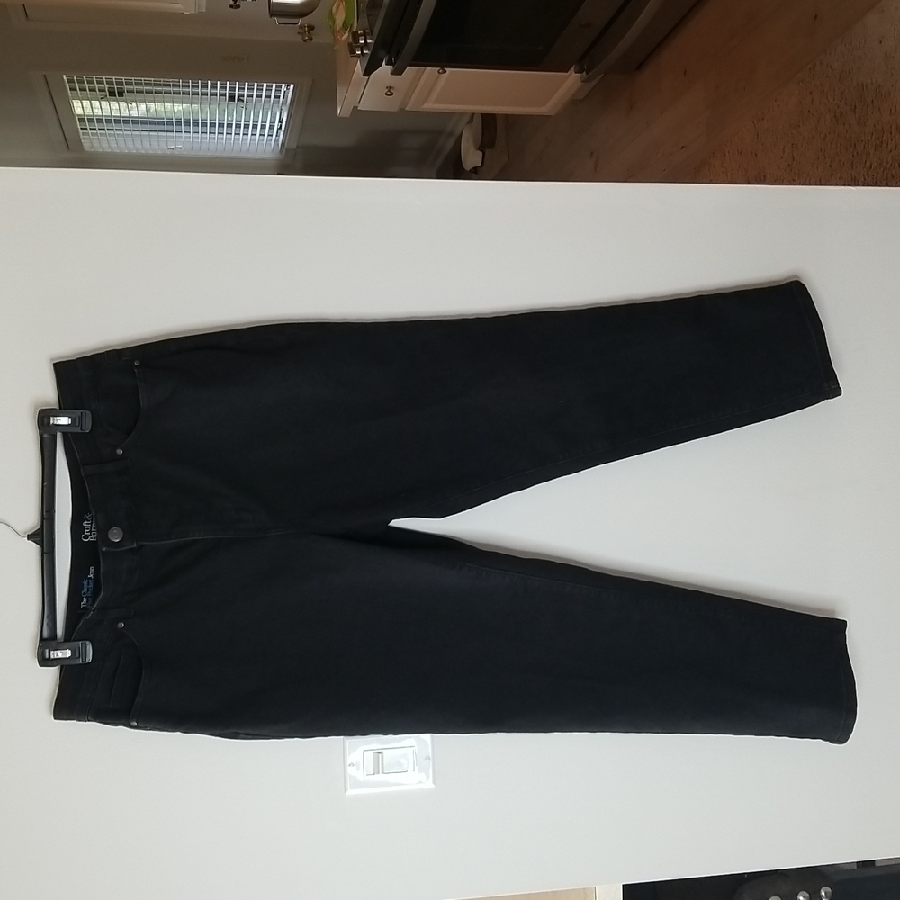 Croft & Barrow Womens Black Classic 5 pocket Jean's